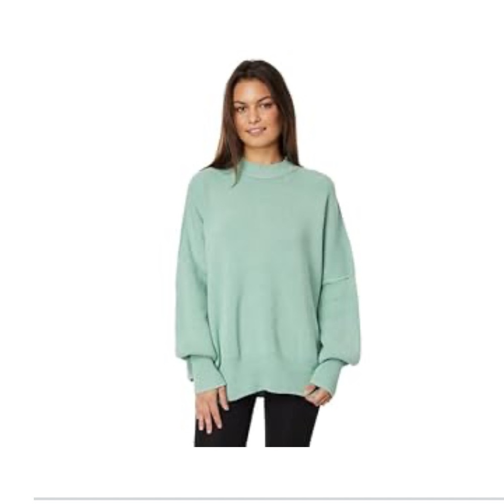 Free People Women's Easy Street Tunic Green Sweater